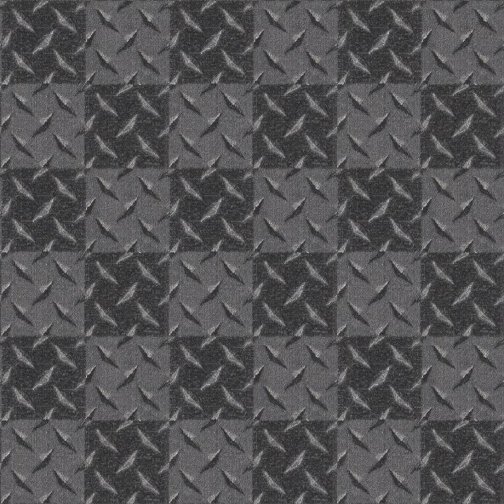 Diamond Plate Carpet Tile - Gray