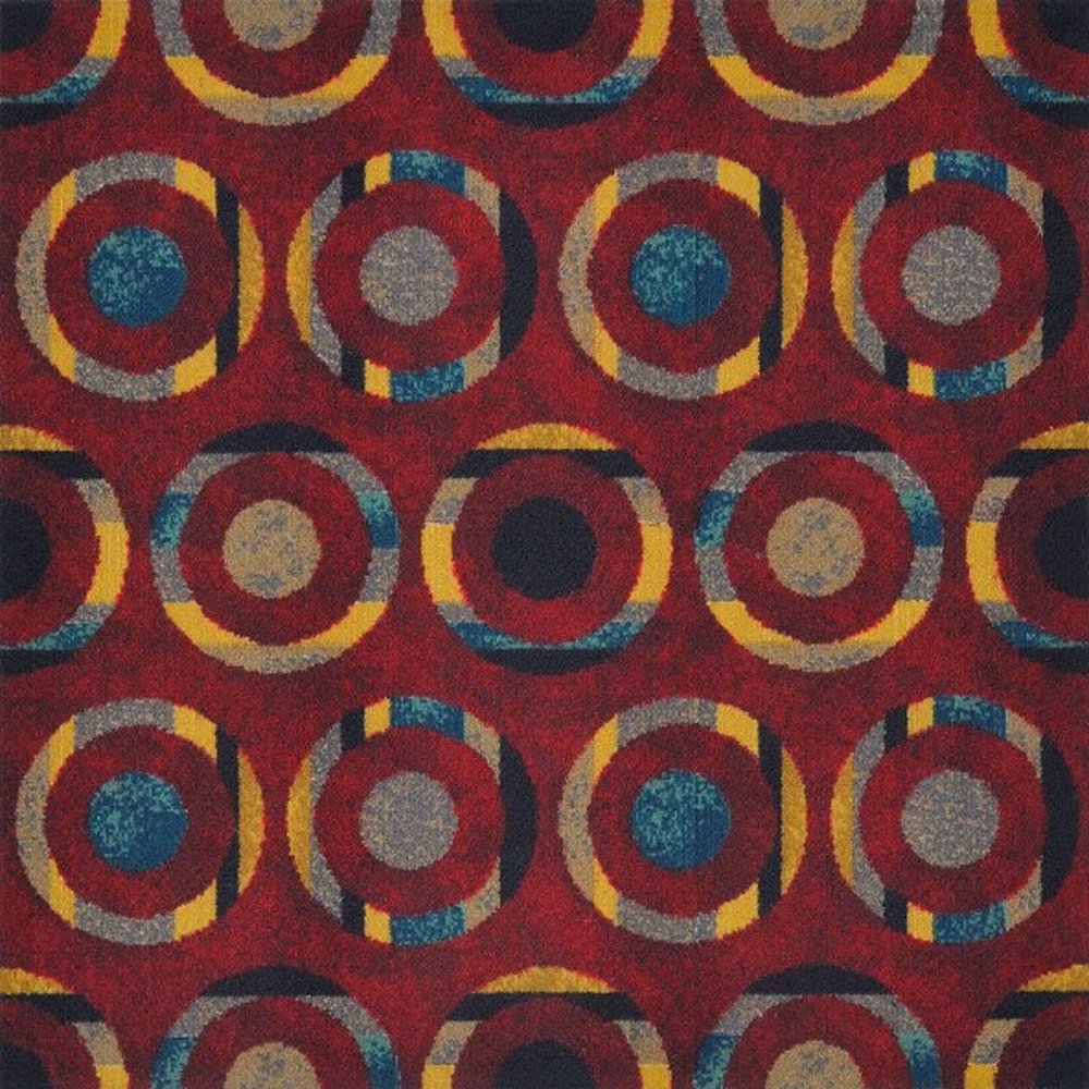 On Target Carpet Tile - Burgundy