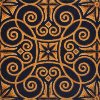 Antique Scroll - Navy